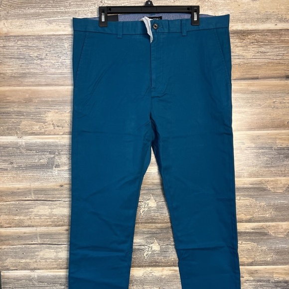 Banana Republic Men's Fulton Stretch Chino Skinny Fit Pants Teal NWT - Picture 3 of 4